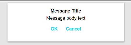 'Confirm' Style Dropdown Message